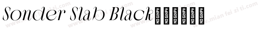 Sonder Slab Black字体转换